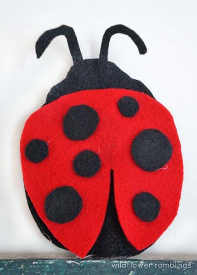 free felt ladybug pattern