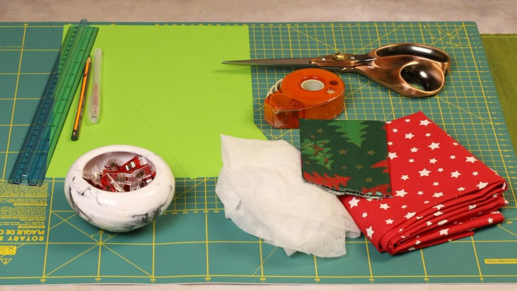 supplies to sew a wine bottle bag