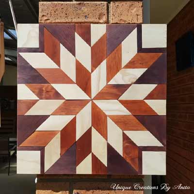 Stained barn quilt