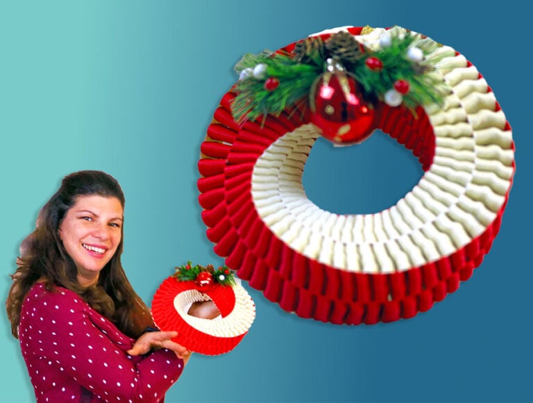 DIY Yin Yang Christmas Twisted Wreath // Simple Wreath Weaving Technique // DIY Christmas Decoration