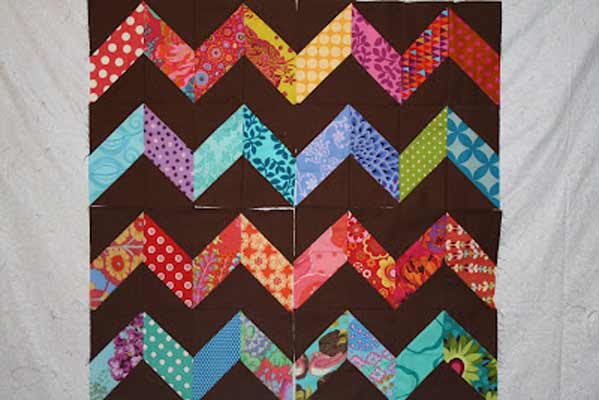 Zig zag quilt block