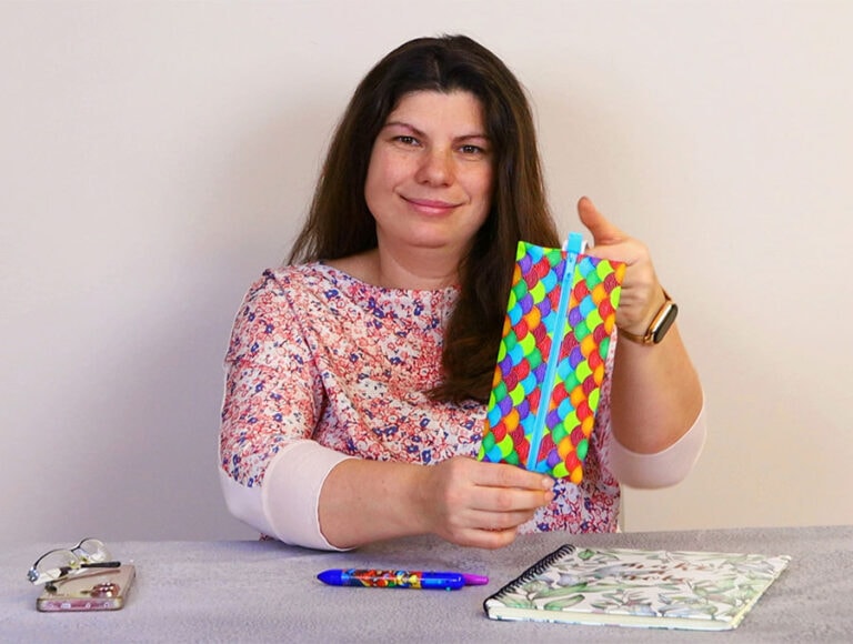 Zipper pencil pouch bookmark // Pen and Pencil Pouch bookmark Sewing Pattern [VIDEO]