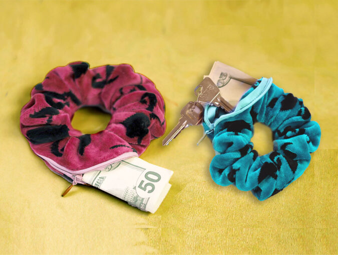 diy zipper scrunchie